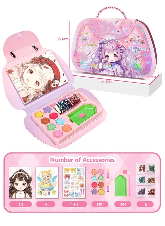 Kids Makeup Kit,Safe Washable Makeup Set 150pcs Toys for Girls with Portable Makeup Box,Toddler Makeup with Storage Case for Girls Pretend Play Toys for Kid Birthday Gifts Toys for Girls - Image 2