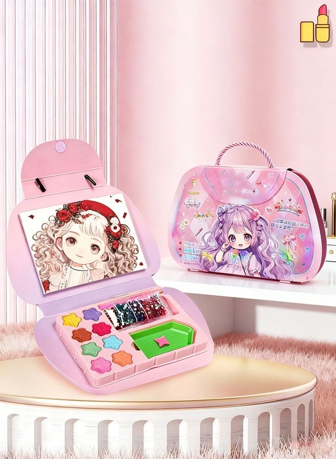 Kids Makeup Kit,Safe Washable Makeup Set 150pcs Toys for Girls with Portable Makeup Box,Toddler Makeup with Storage Case for Girls Pretend Play Toys for Kid Birthday Gifts Toys for Girls - Image 3