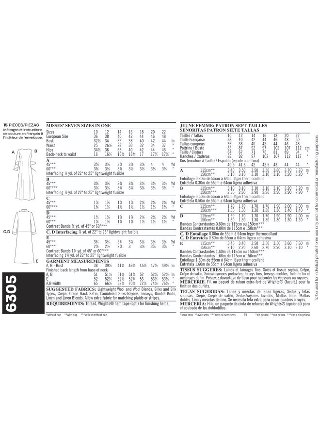 New Look Sewing Pattern 6305 Misses Dresses  Size A  10-12-14-16-18-20-22 - Image 3