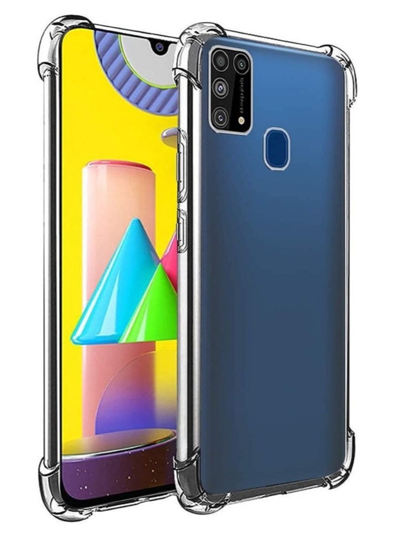 ELTRAZONE Samsung Galaxy M31 Case Cover Protective Shock Absorption Bumper soft Transparent Case (Clear) - Image 1