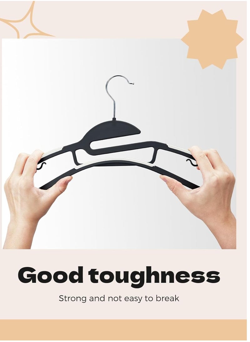 Red Dot Gift - Heavy Duty Plastic Hangers, Black Slim Clothes Hangers S-Shaped Hangers for Shirt, Suit, Pant, Skirt  42cm  50 Pack. - Image 1
