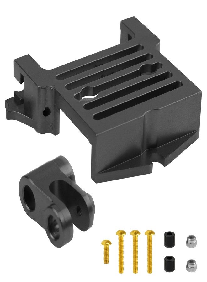 Vgoohobby Aluminum Alloy Standard Servo Mount Servo Adapter Bracket w/Servo Horn Compatible with Traxxas 1/5 X-Maxx 6S 8S RC Truck (Black) - Image 2