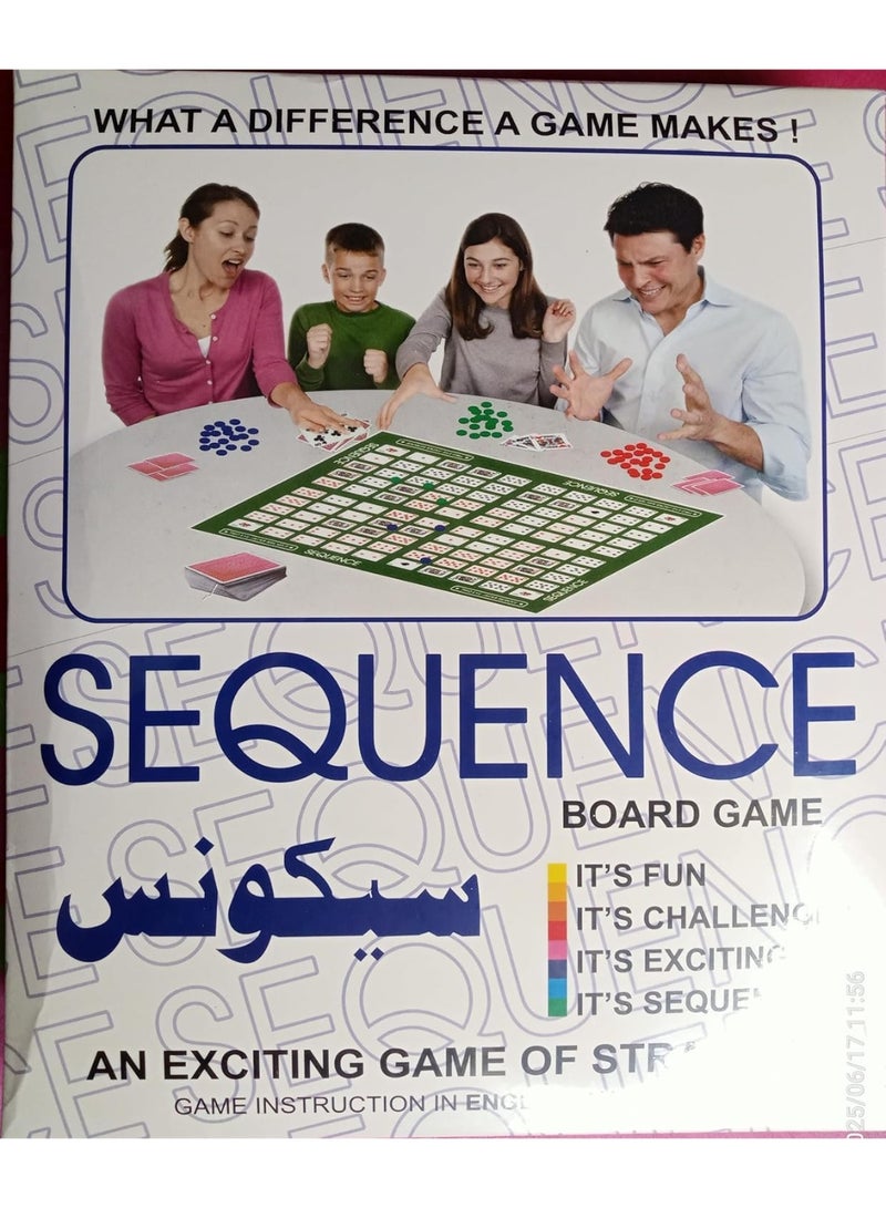 Abbasali Sequence Card Game Classic Strategy Board & Card Game - Image 5
