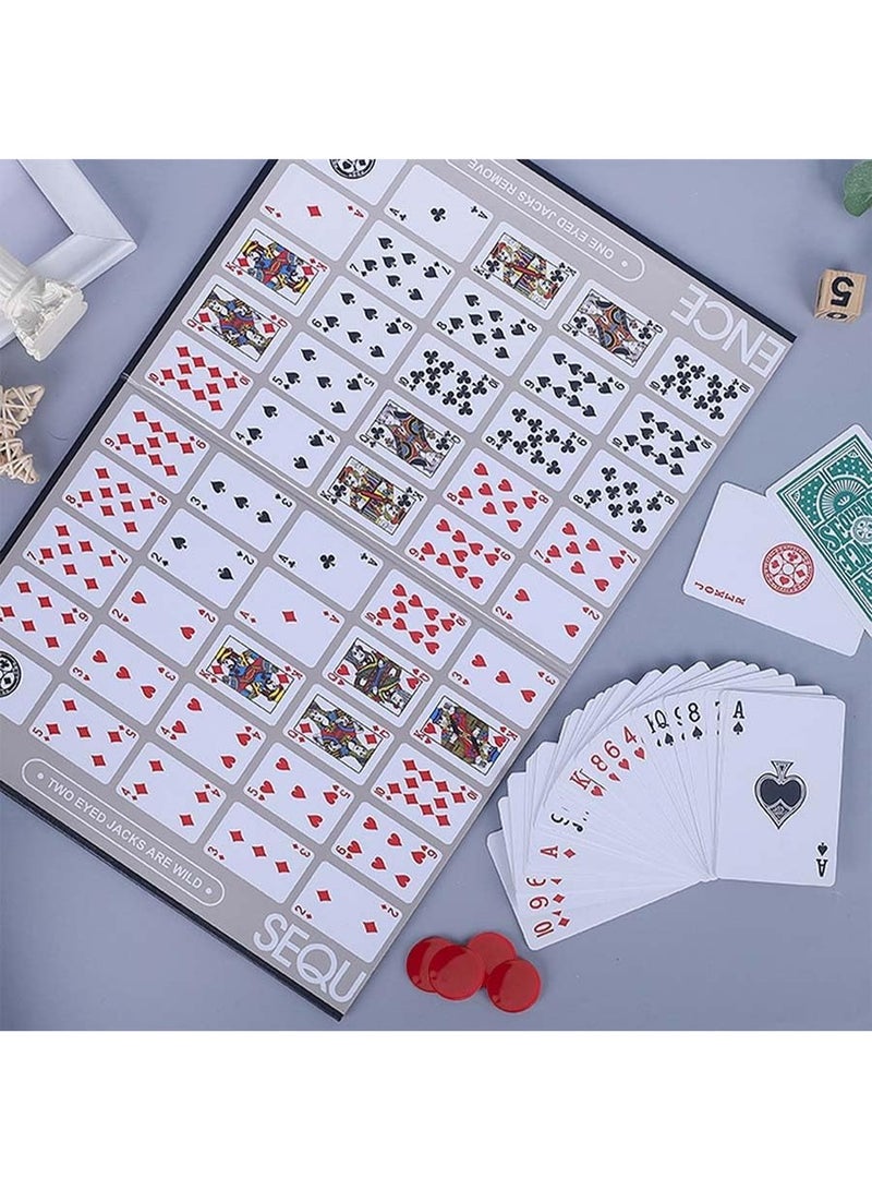 Abbasali Sequence Card Game Classic Strategy Board & Card Game - Image 2
