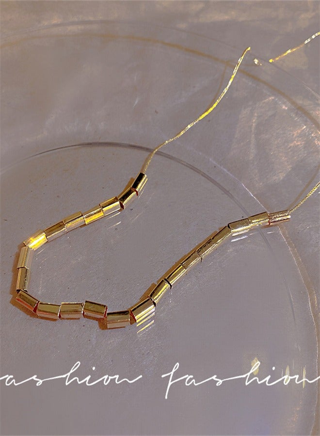 قلادة مربعات صغيرة بأسلوب أوروبي وأمريكي - Image 3