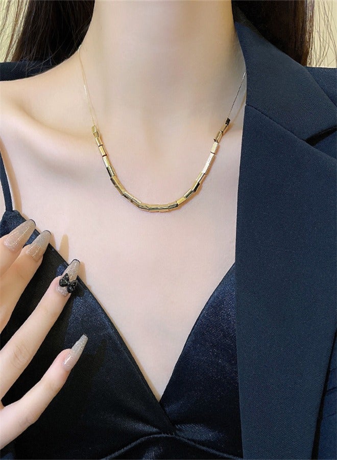 قلادة مربعات صغيرة بأسلوب أوروبي وأمريكي - Image 2