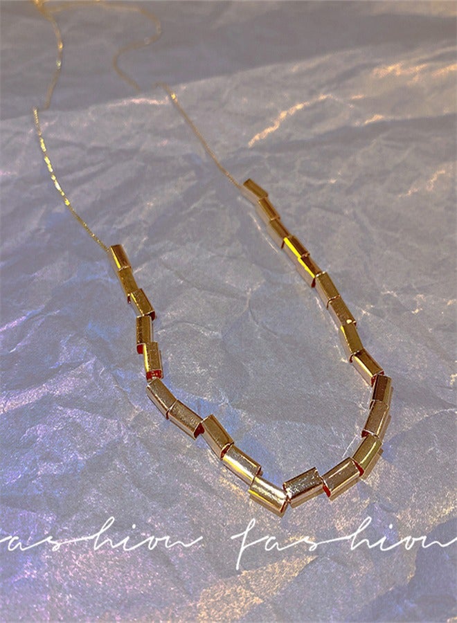 قلادة مربعات صغيرة بأسلوب أوروبي وأمريكي - Image 5