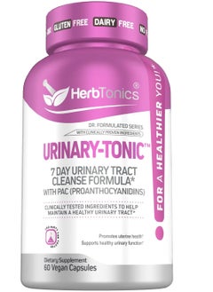 Herbtonics Urinary Tract Cleanse Treatment Cranberry Supplement for Urinary Tract Support 60 Count 30 Servings  - Image 1