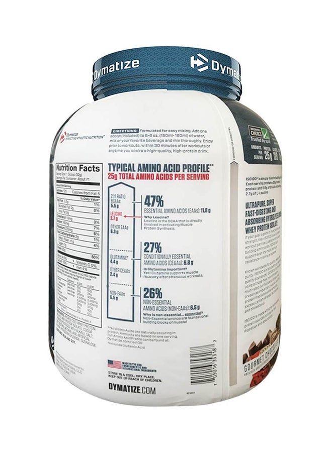 Dymatize ISO 100 Hydrolysed Protein Powder - Gourmet Chocolate - Image 2