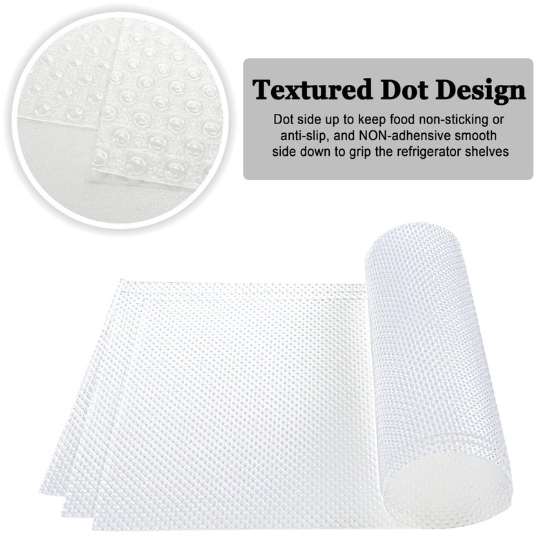 BOPART 12Pcs Refrigerator Liners Washable Fridge Shelf Liners Refrigerator Mats for Freezer Glass Shelves Kitchen Cabinets Cupboards Drawers (17.7" x 11.4") - Image 2