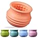 Bestalk Dog Enrichment Treat Toy LongLasting Wobbly Interactive Freeze Lick Toys for Dogs Stuffable Puzzle Feeder Toy for Boredom Silicone Treat Dispensing Chew Toy Pastel OrangeS - Image 3