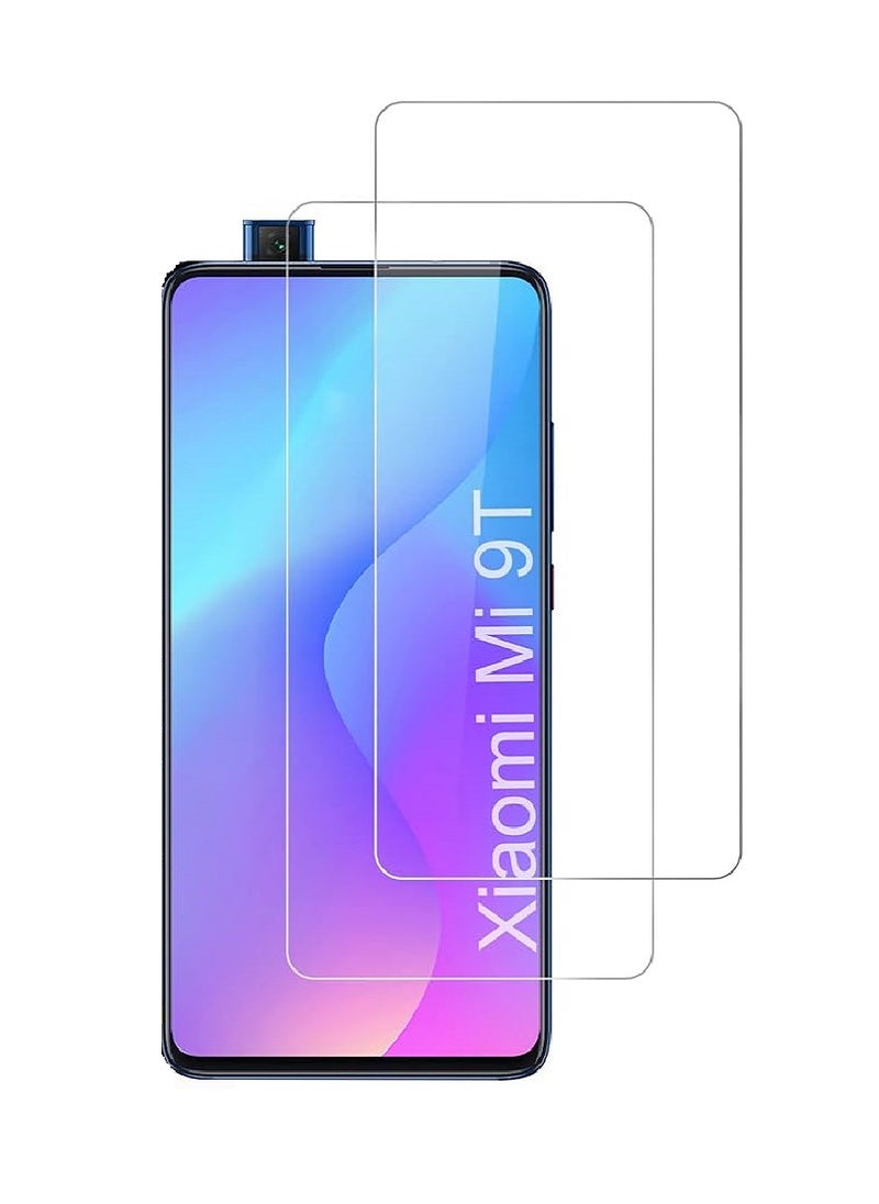 Super 2 Pieces Tempered Glass Screen Protector Clear Designed For Xiaomi Mi 9T Full Screen Coverage And Bubble Free - Image 1