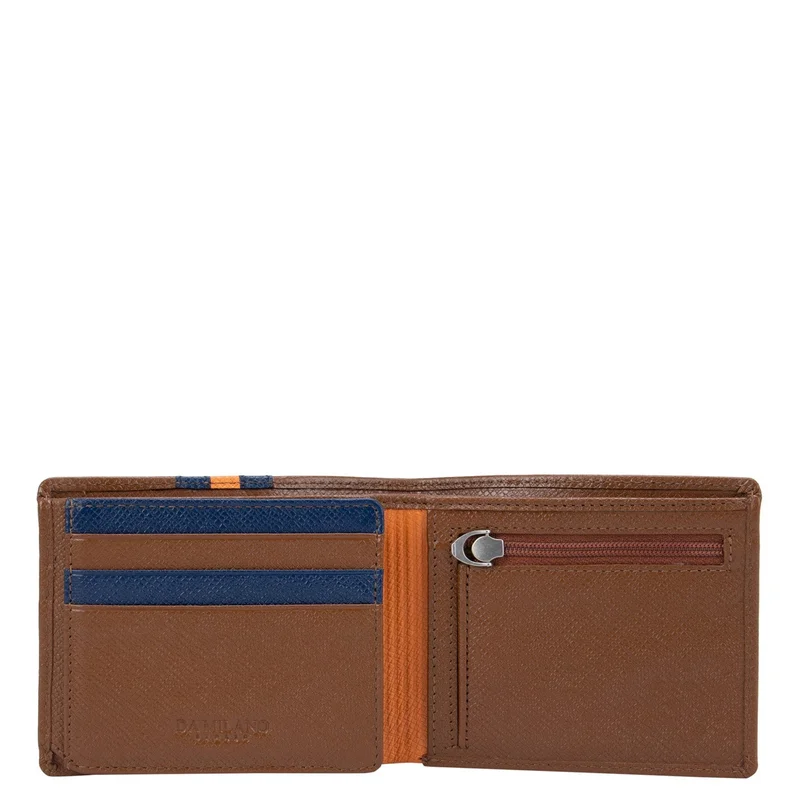 دا ميلانو Franzy Leather Mens Wallet - Cognac