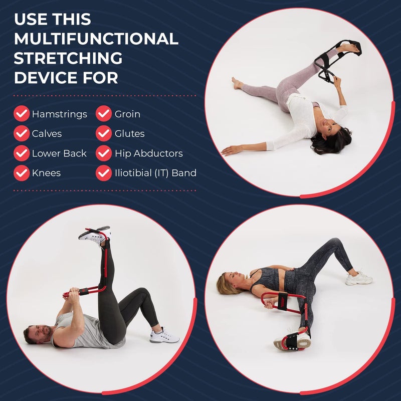 IdealStretch أيديل ستريتش أوريجينال - جهاز تمدد أوتار الركبة، جهاز تمدد أسفل الظهر، جهاز تمدد الورك، وجهاز تمدد الساق - تمديد الركبة وتخفيف الألم - Image 5