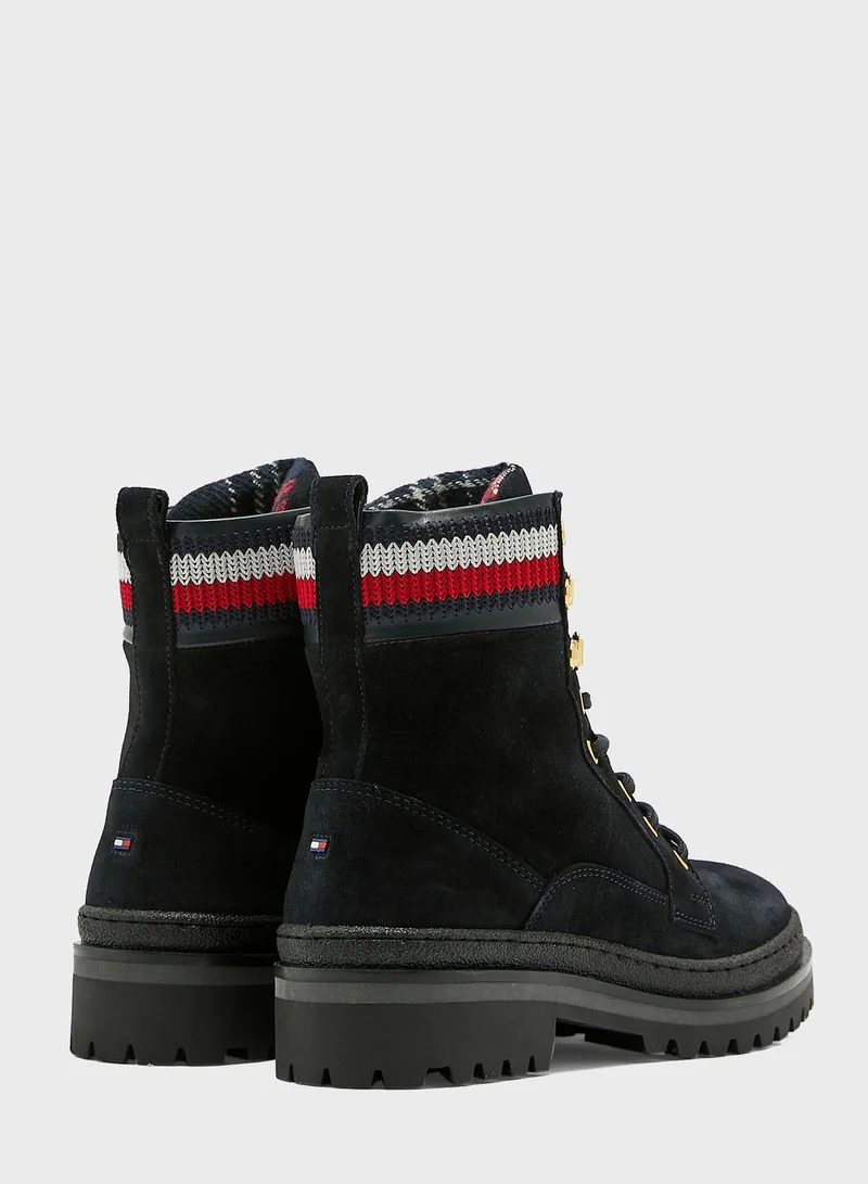 TOMMY HILFIGER Rugged Classic Lace Up Ankle  Boot