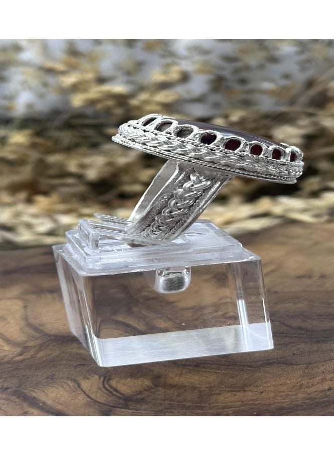 OtherMax Yemeni cherry agate ring, crafted in Najran - Image 5