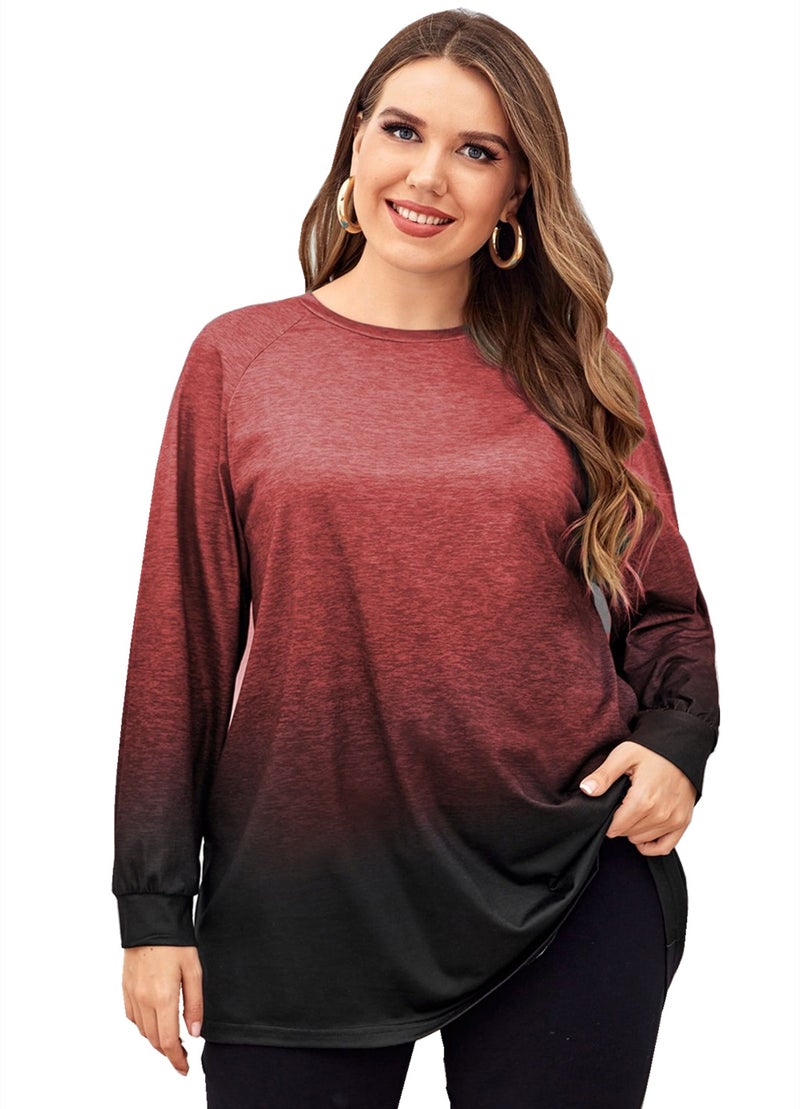 2022 والخريف الجديد طويل الأكمام Crewneck فضفاضة الشارع سترة عصرية بالإضافة إلى تي شيرت غلين ثنائي اللون - Image 3