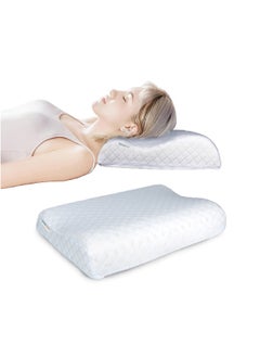 Rest Crescent Anit Stress Knitted Memory Foam Pillow With Removable And Washable White Cover 40X60 (3X11Cm)  - Image 2