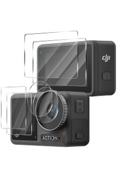 KASTWAVE 2 Sets Compatible for DJI OSMO Action 3 Screen Protector Anti Scratch High-Definition Tempered Glass, Screen Protector, Ultra-Clear Tempered Glass Cover Anti-Bubble, Transparent [2+2+2Pack]  - Image 1