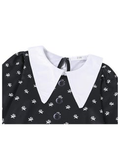 Excefore Cosplay Party Dress for Kids, Dress Matches Crossbody Bag, Black and white Polka Dot Dress, Suitable for Costume Parties and Stage Shows  - Image 3