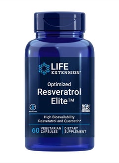 Optimized Resveratrol Elite - Highly Bioavailable Trans Resveratrol Supplement - From Grape & Japanese Knotweed - For Brain Health - Gluten-Free, Non-GMO - 60 Vegetarian Capsules