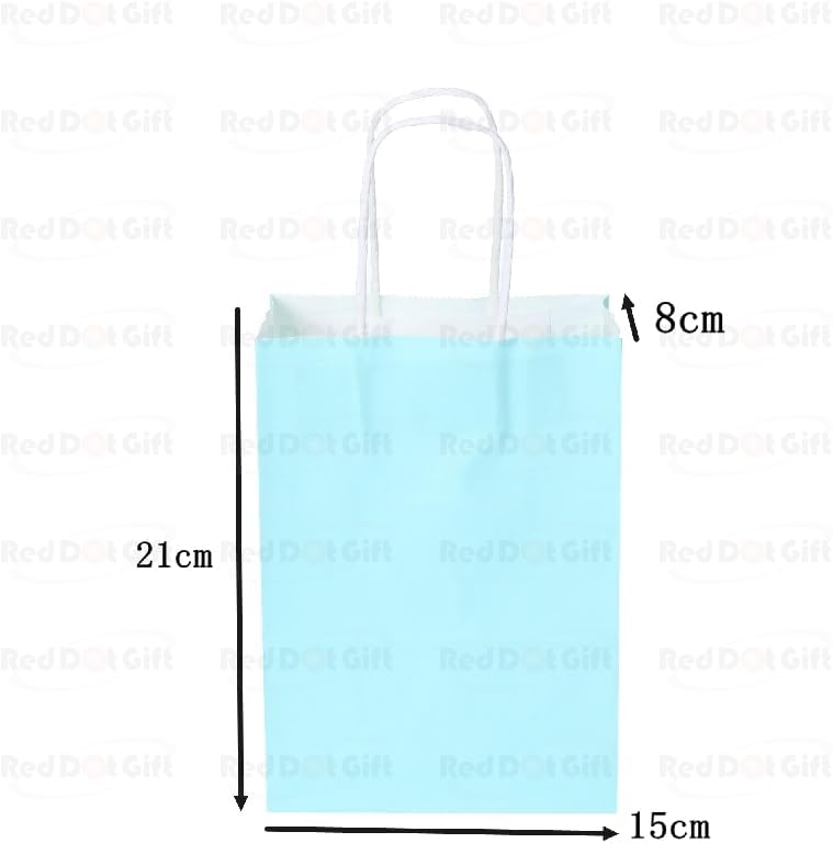 Red Dot Gift REDDOTGIFT® Pack of 24 Mixed Color Kraft Paper Gift Bags - Image 3