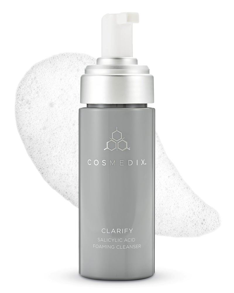 CosMedix COSMEDIX Clarify Salicylic Acid Foaming Face Wash for Women  Men  Exfoliating Facial Cleanser for Sensitive  BlemishProne Skin  Gentle Facewash with Aloe Vera for Glowing Skin Gluten Free