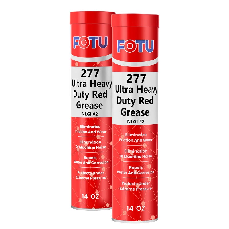 FOTU 277 Ultra HeavyDuty Red Grease 2 Wheel Bearing Grease Tube2x14ozMultiPurpose Lubricant for Severe Conditions Ideal for Automotive Marine Buses Trucks and Tractors - Image 3