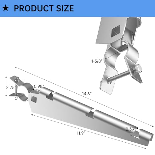 YanTuo 10 Pack Barbed Wire Arm for 1-3/8" Chain Link Fence, Galvanized Steel Fence Height Extender for Garden, for Outdoor Fences to Increase Height, Protect Privacy and Pets Jumping Off - Image 3