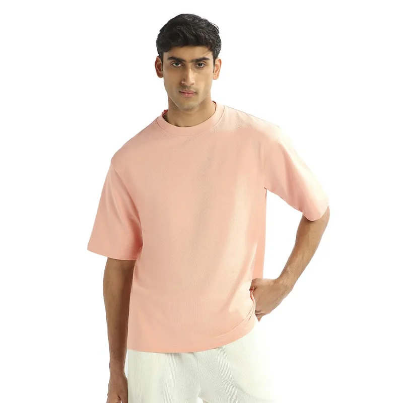 نوبيرو Oversized Fit T-Shirt for Men in Peach