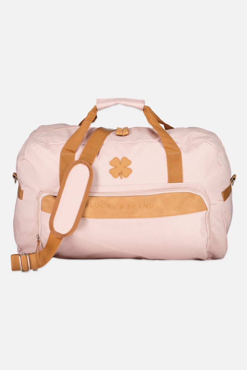 LUCKY BRAND Men Brand Logo Duffle Bag, Rose Smoke - Image 1
