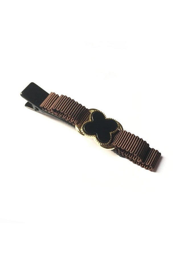 Meilliwish Meilliwish Noble Beautiful Wedding Women Alligator Clip Hairpin(A90)(Brown)  - Image 1