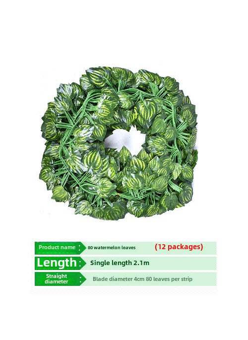 Generic Artificial Ivy Vines Green Leaf Decor 81 watermelon leaves 1 pack (12) 