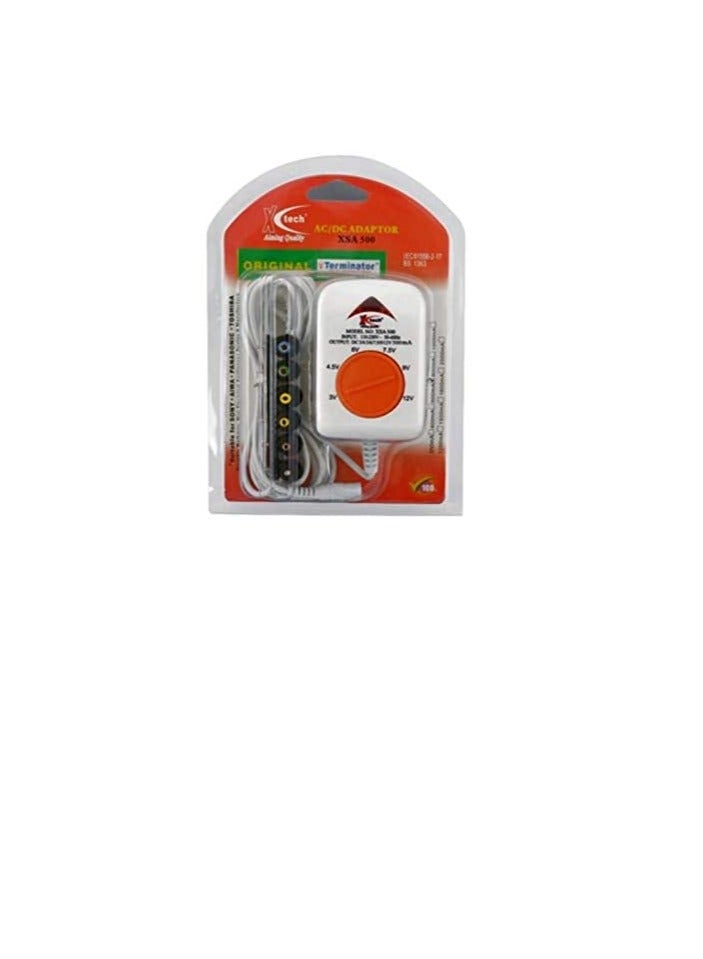 X Tech AC to DC 3V 4.5V 6V 9V 12V Power Switching Adapter with 500mA Output - Image 3