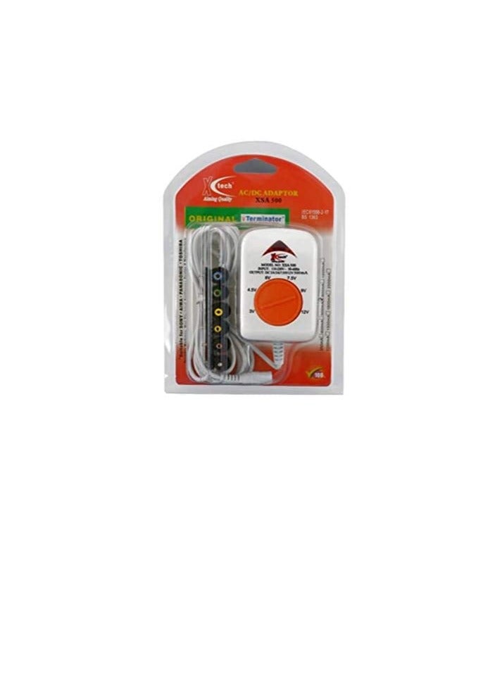 X Tech AC to DC 3V 4.5V 6V 9V 12V Power Switching Adapter with 500mA Output - Image 1