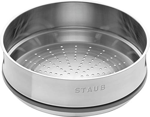 Staub 5.5 Quart Round Cocotte in Matte Black With Steamer Insert - Image 3