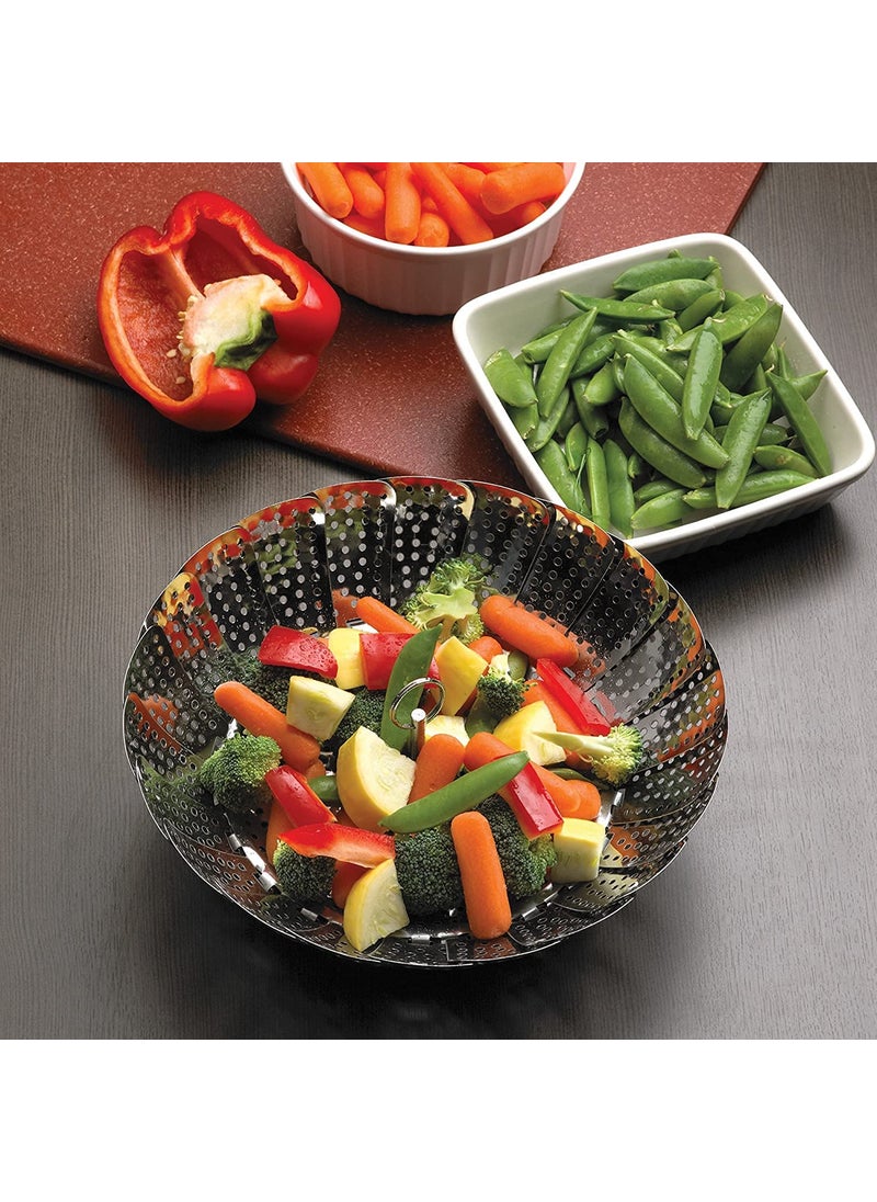 Syga SYGA Stainless Steel Vegetable Steamer Basket/Insert for Pots, Pans, Crock Pots & More. 5.6" to 9"  - Image 2