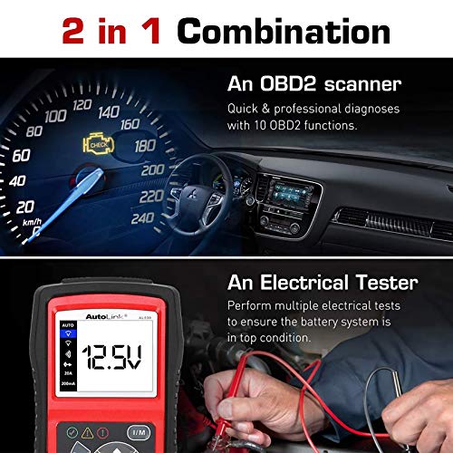 Autel AL539 Code Reader OBD2 Scanner Scan Tool Car Electrical Tester with Full OBD2 Diagnoses and Avometer Function(Upgraded Version of AL519) - Image 2