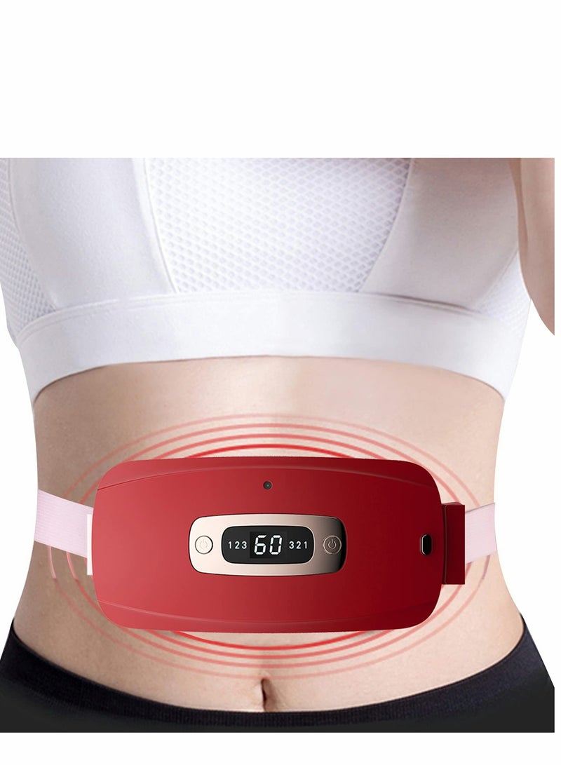 Excefore Heating Pads for Cramps, Pad Back Pain with 3 Heat Levels and Vibration Massage Modes, Portable Electric Fast Belly Wrap Belt, or Relief Women Girl - Image 1