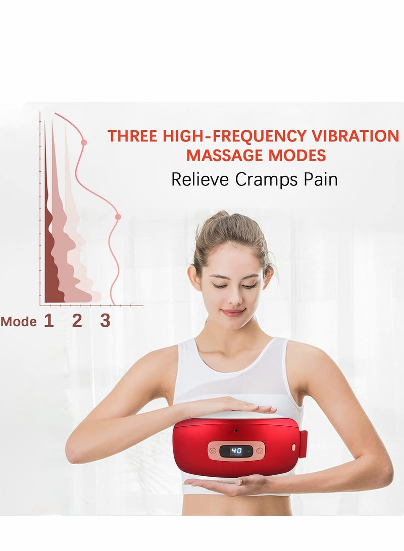 Excefore Heating Pads for Cramps, Pad Back Pain with 3 Heat Levels and Vibration Massage Modes, Portable Electric Fast Belly Wrap Belt, or Relief Women Girl - Image 5