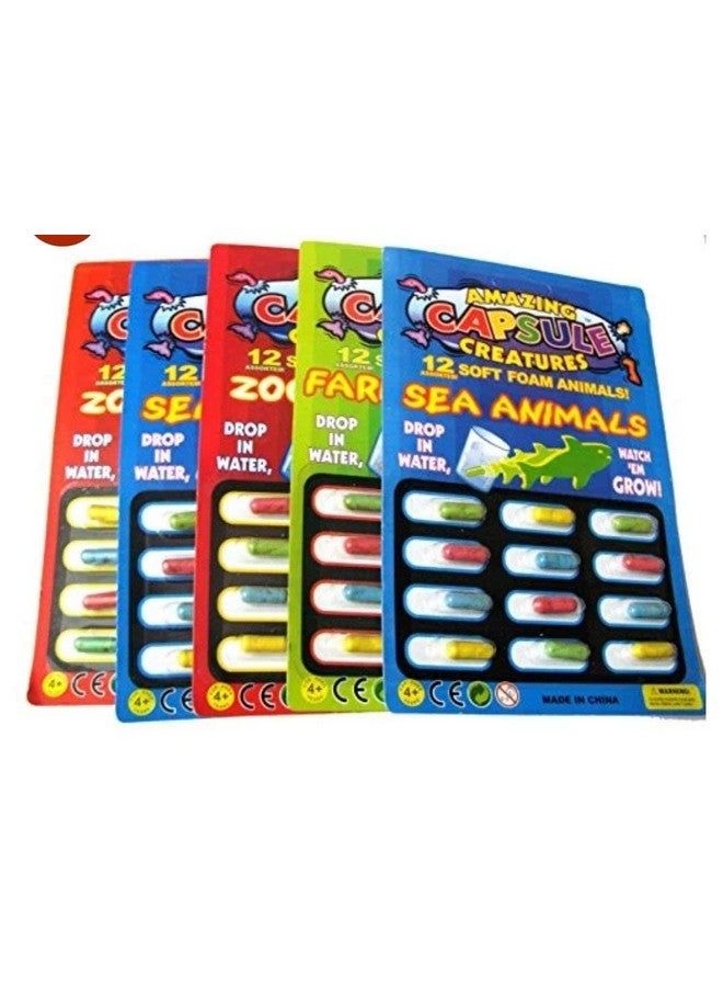 رويالز كبسولات رويالز ماجيك للحيوانات، تنمو المخلوقات في الماء، نشاط مثالي للأطفال (عبوة من 12 قطعة) مثالية لتعلم الأطفال عن الحيوانات والمخلوقات، هدايا مبتكرة لحفلات أعياد الميلاد - Image 1