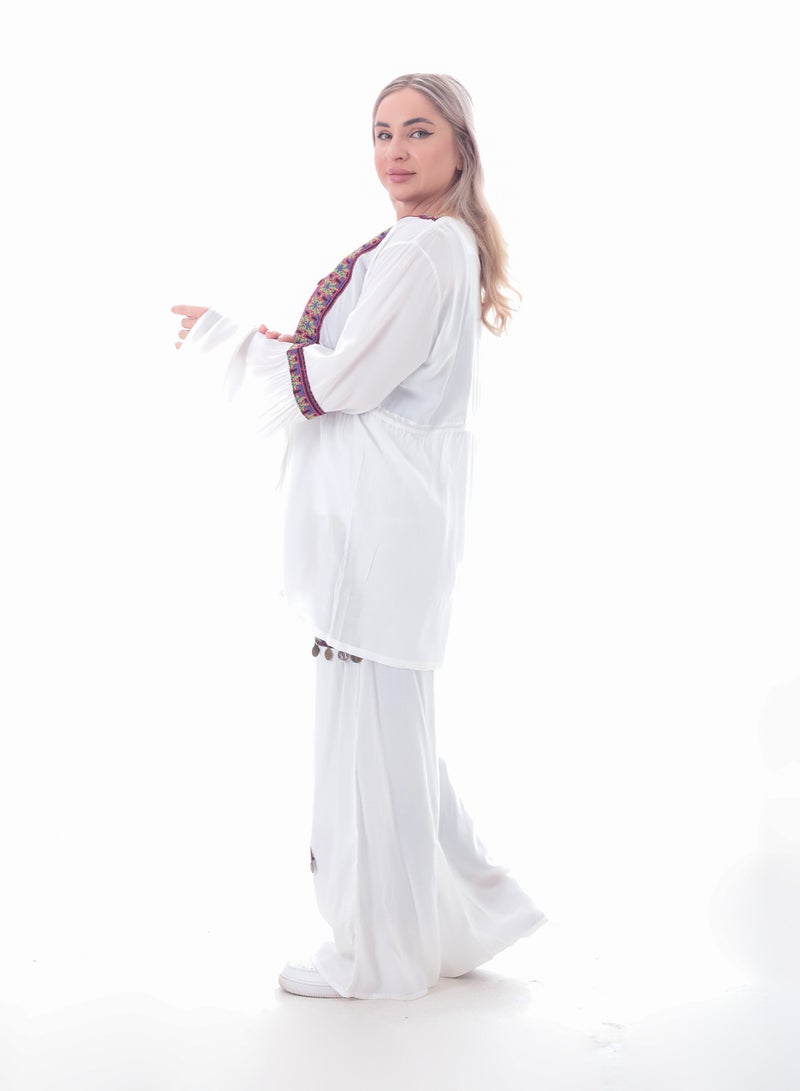 بيبو طقم بنطلون حريمي تطريز - Image 2