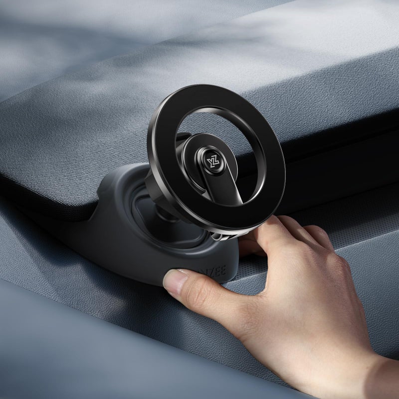 YONZEE Magnetic Phone Mount for Tesla Model Y Juniper 2024-2026 & Model 3 Highland, Dashboard Hidden Design, 360Â° Rotatable Car Holder, Stable Anti-Shake Mount, Does Not Block View, Easy to Install - Image 1