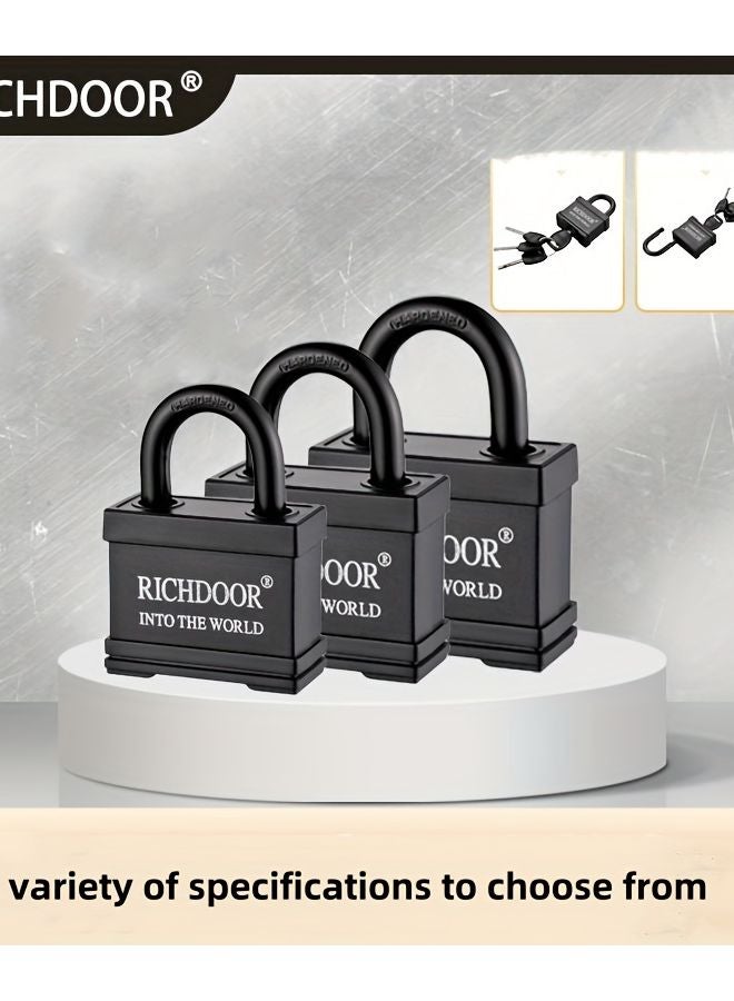 High Security Waterproof Padlock Model RD XTK60 Rust Proof Anti Theft Copper Core Lock with 4 Keys - Image 2