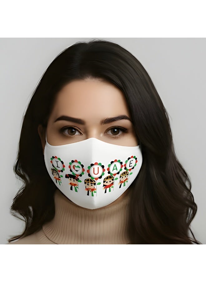 PRINTSHOP4ME Facecover For Celebrating UAE National Day Spirit Of The Union Flag Day Celebrations Facemask Cover For Kids | Men | Women - Adjustable Length - Image 5