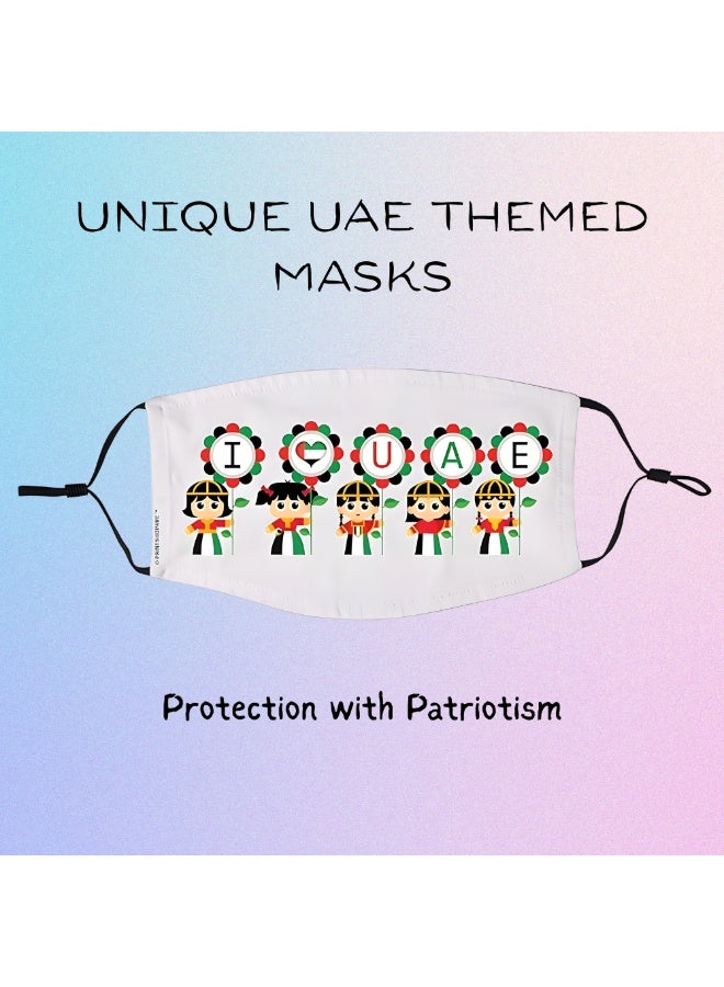 PRINTSHOP4ME Facecover For Celebrating UAE National Day Spirit Of The Union Flag Day Celebrations Facemask Cover For Kids | Men | Women - Adjustable Length - Image 4