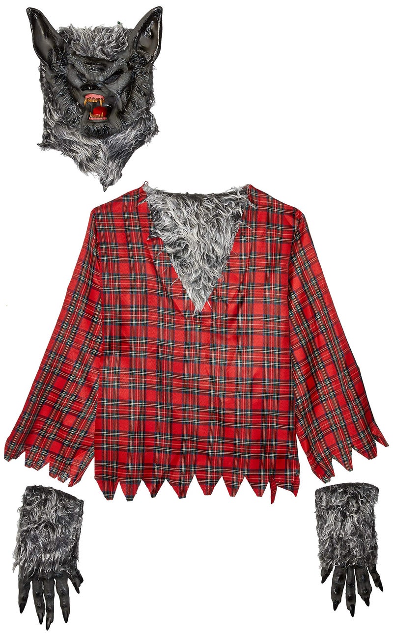 Fun World Mens Silver Werewolf Adult Sized Costumes, Multi-colored, One Size US - Image 1