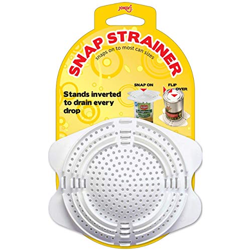 Jokari 06037 Snapon Can Strainer White One Size Saves Time Reduces Mess Fits Most Can Sizes