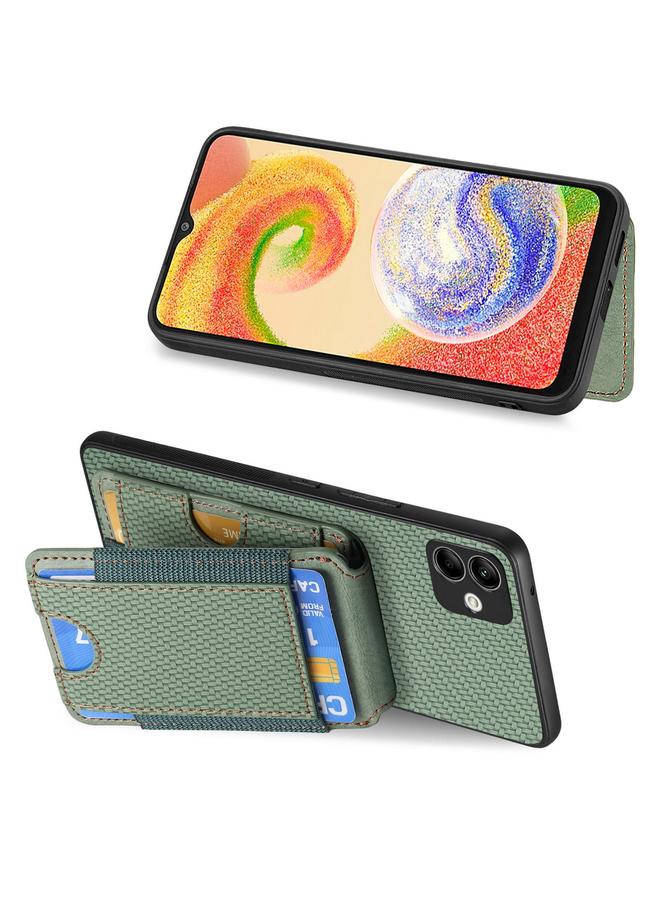 S-TOP Case For Samsung Galaxy A12 5G Carbon Fiber Vertical Flip Wallet Stand Phone Case - Image 5