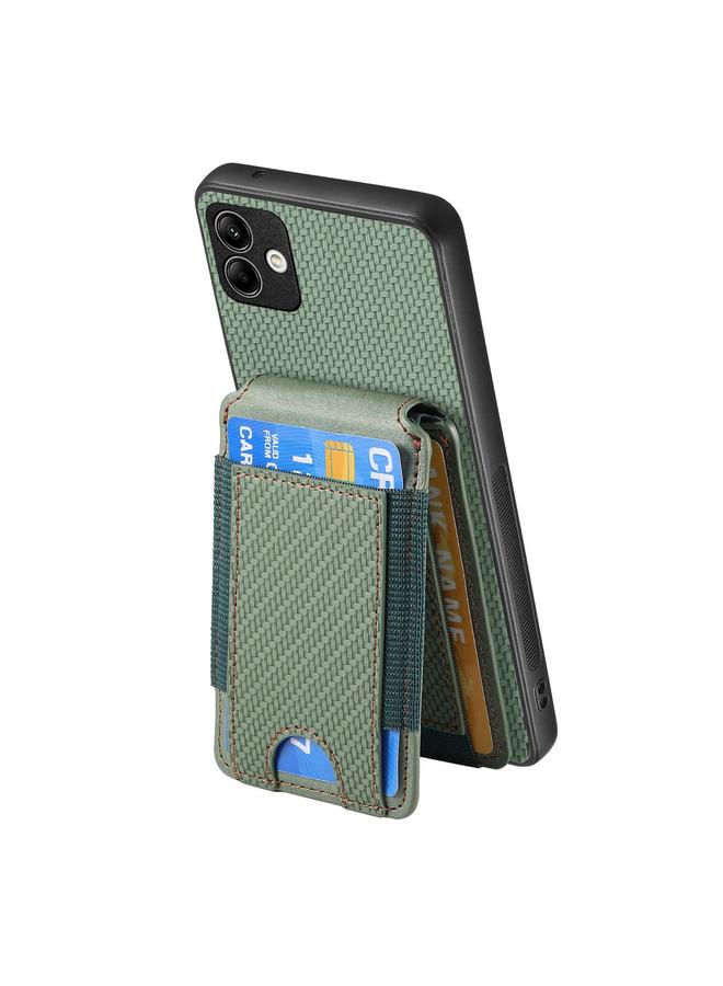 S-TOP Case For Samsung Galaxy A12 5G Carbon Fiber Vertical Flip Wallet Stand Phone Case - Image 3